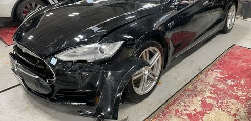 tesla collision